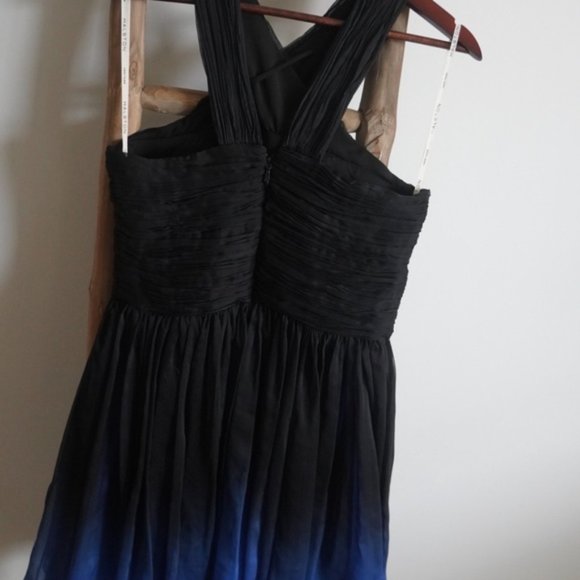 Halston Heritage Ombré Chiffon Halter Dress - Picture 3 of 5